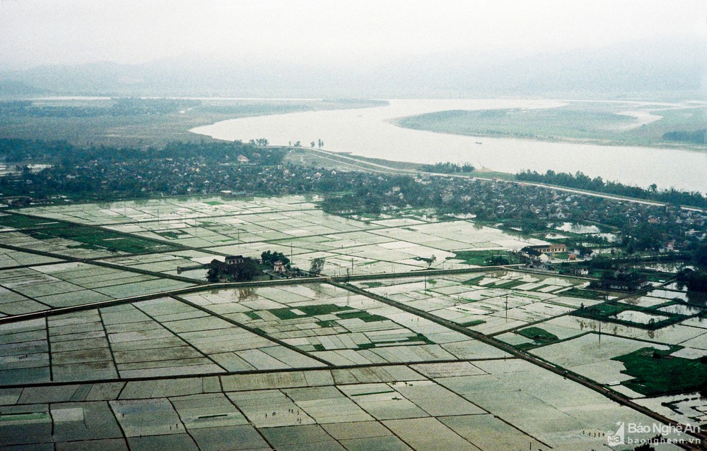 Phong cảnh vùng hạ nguồn sông Lam nhìn từ núi Lam Thành. Ảnh: Sách Nguyễn